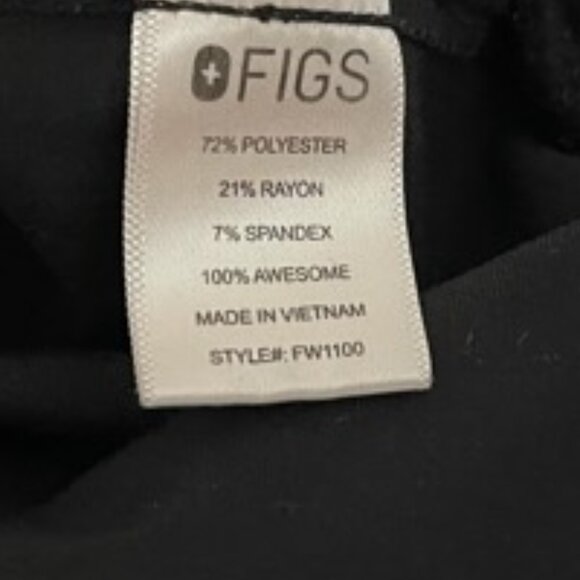 Figs Women's Black V-Neck Top - Picture 5 of 6